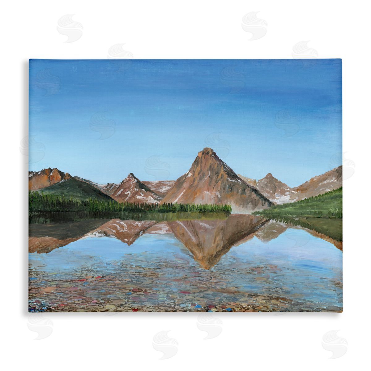 Georgie Harrison Alpine Reflection Peaks Canvas Wall Art Print