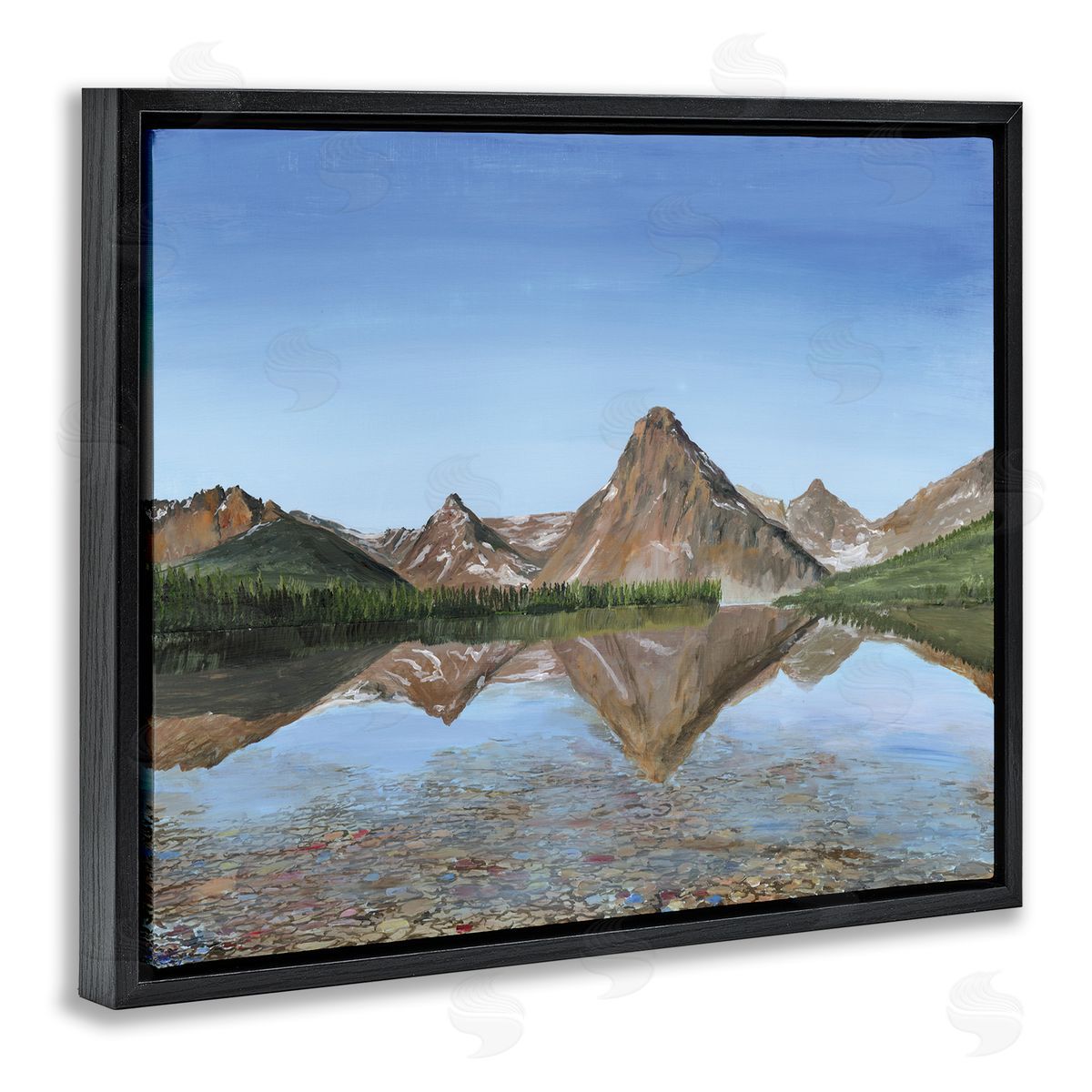 Georgie Harrison Alpine Reflection Peaks Canvas Wall Art Print