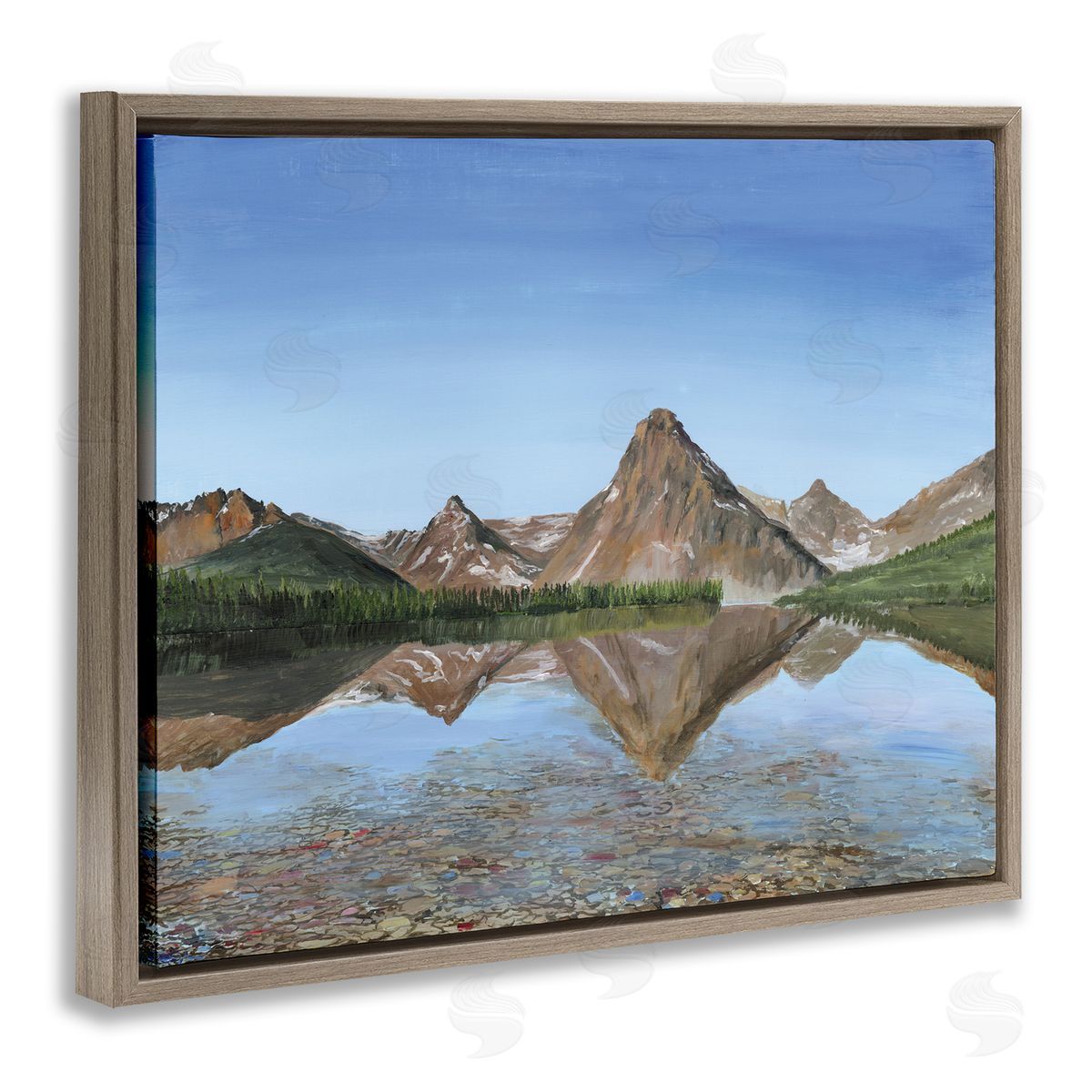 Georgie Harrison Alpine Reflection Peaks Canvas Wall Art Print