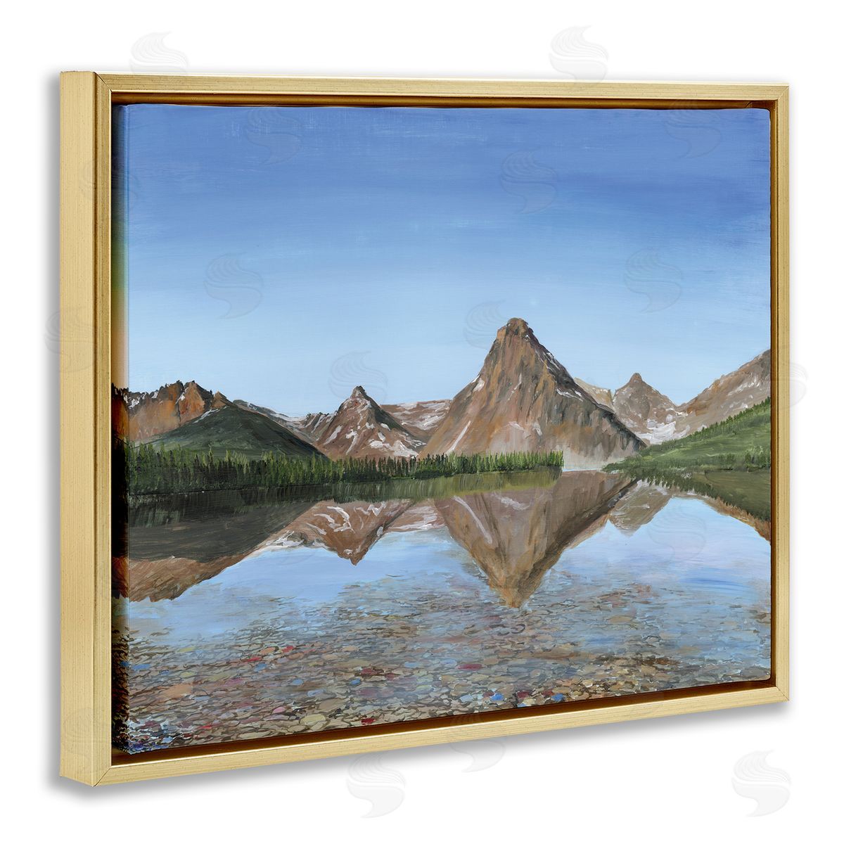 Georgie Harrison Alpine Reflection Peaks Canvas Wall Art Print
