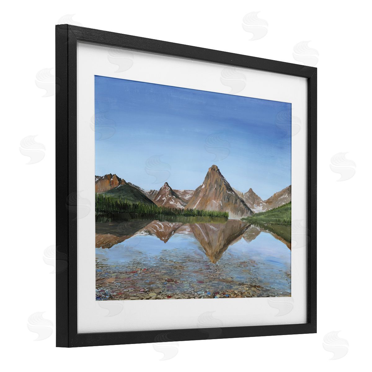 Georgie Harrison Alpine Reflection Peaks Canvas Wall Art Print