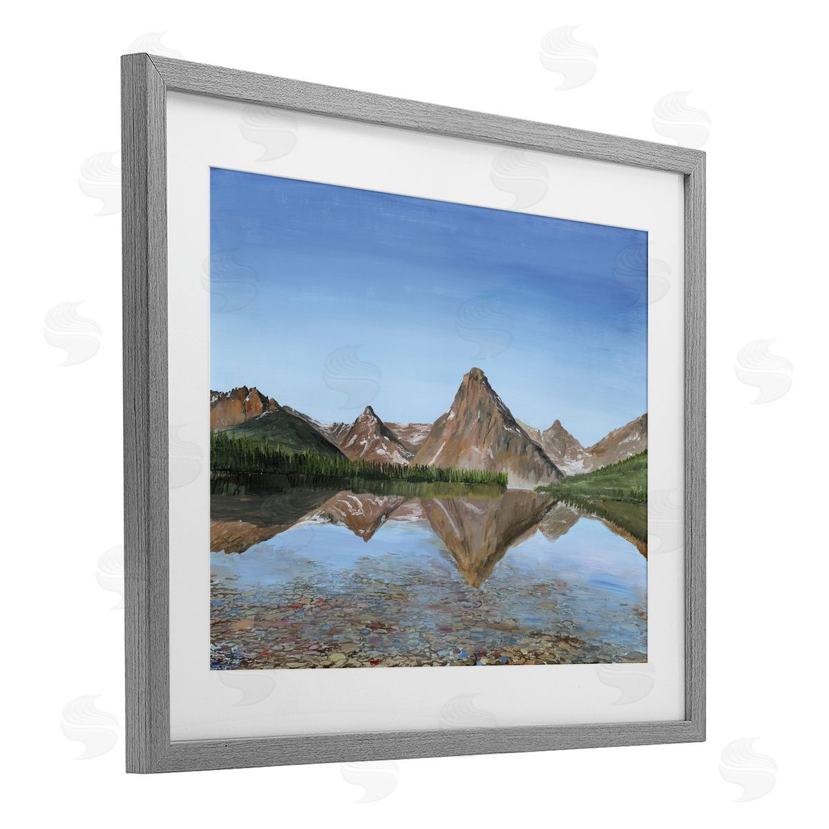 Georgie Harrison Alpine Reflection Peaks Canvas Wall Art Print