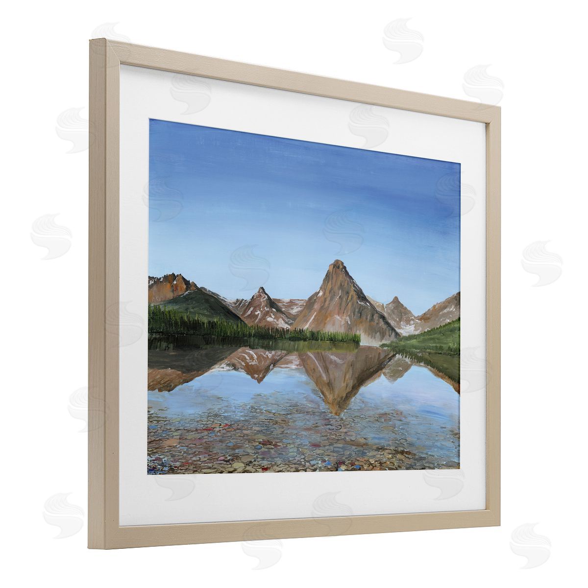 Georgie Harrison Alpine Reflection Peaks Canvas Wall Art Print