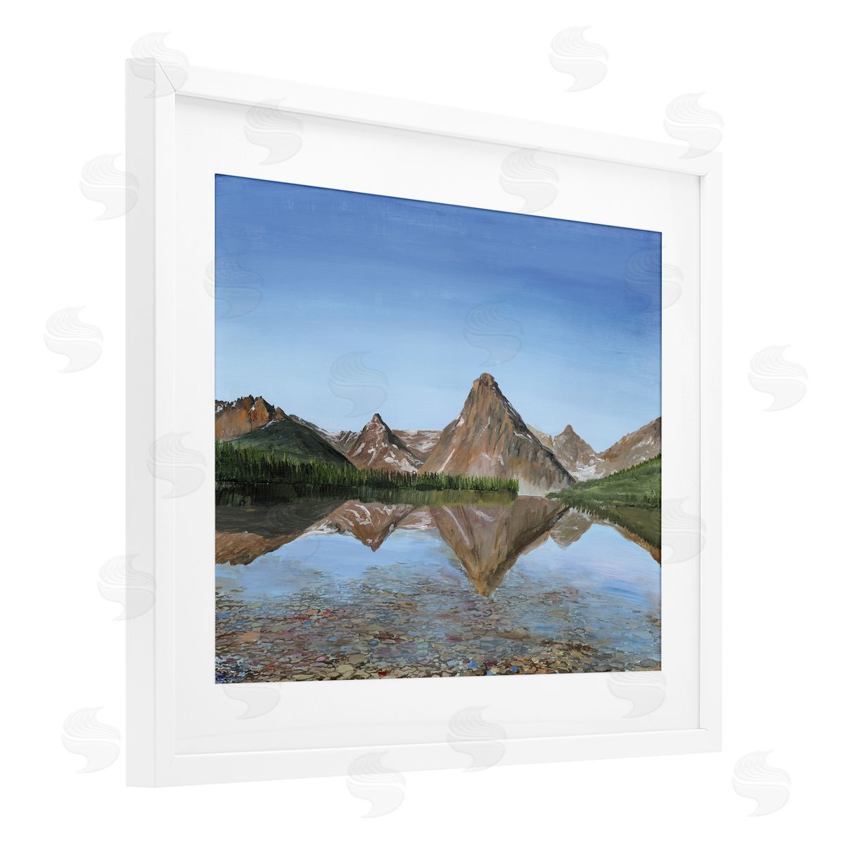 Georgie Harrison Alpine Reflection Peaks Canvas Wall Art Print