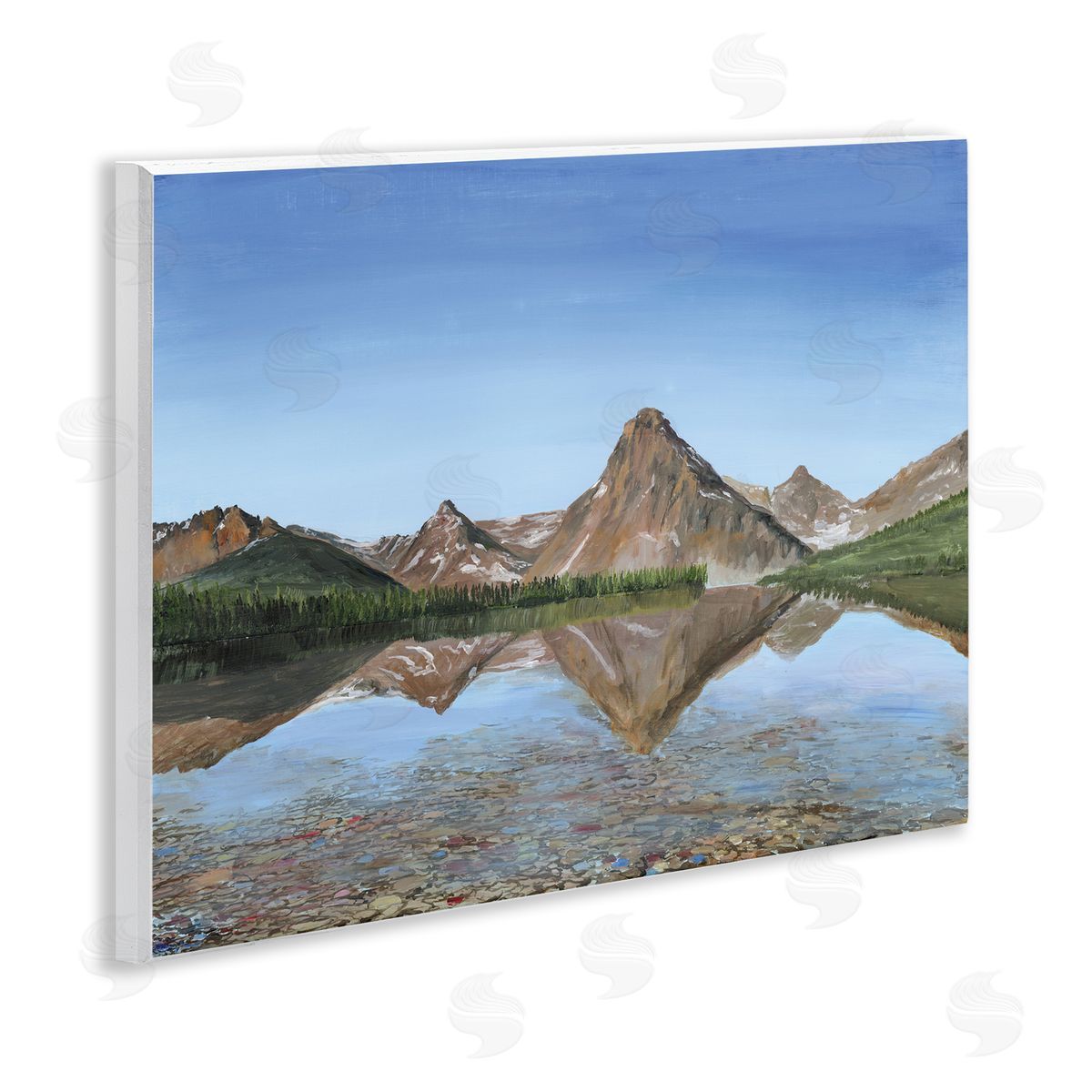 Georgie Harrison Alpine Reflection Peaks Canvas Wall Art Print