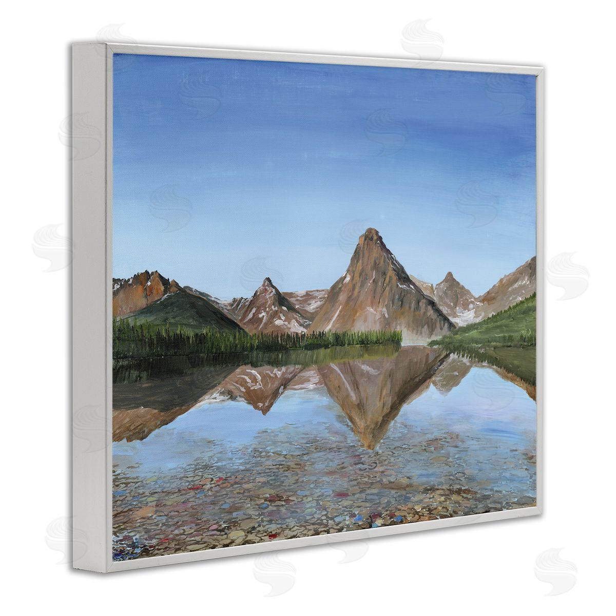 Georgie Harrison Alpine Reflection Peaks Canvas Wall Art Print