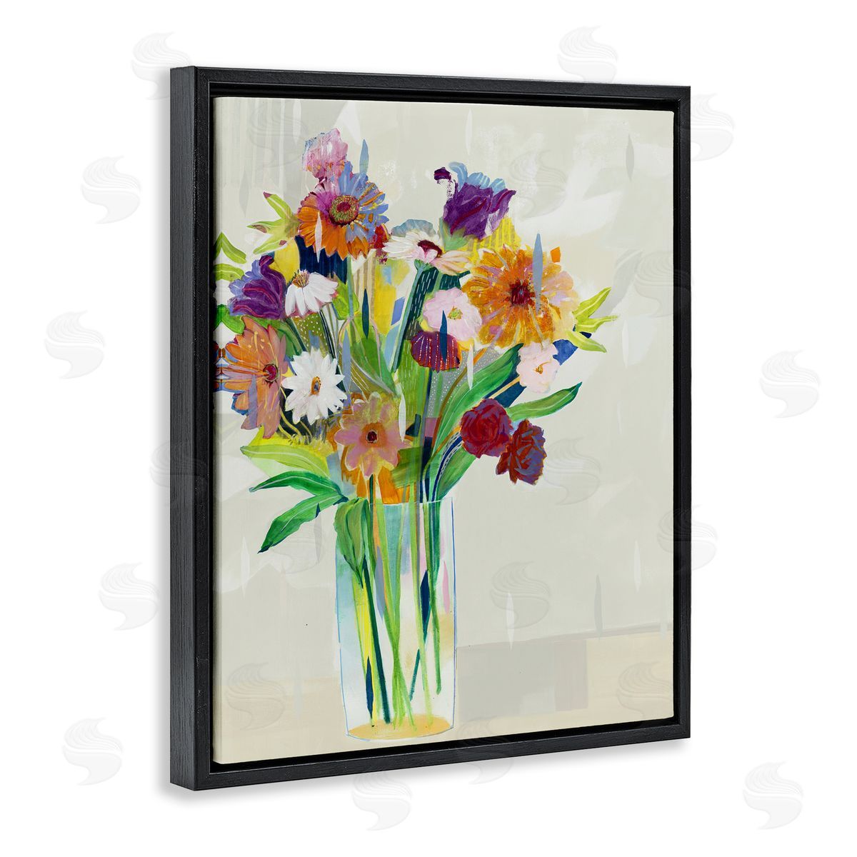 Jill Martin Bright Flower Assortment Vase Canvas Wall Art Print