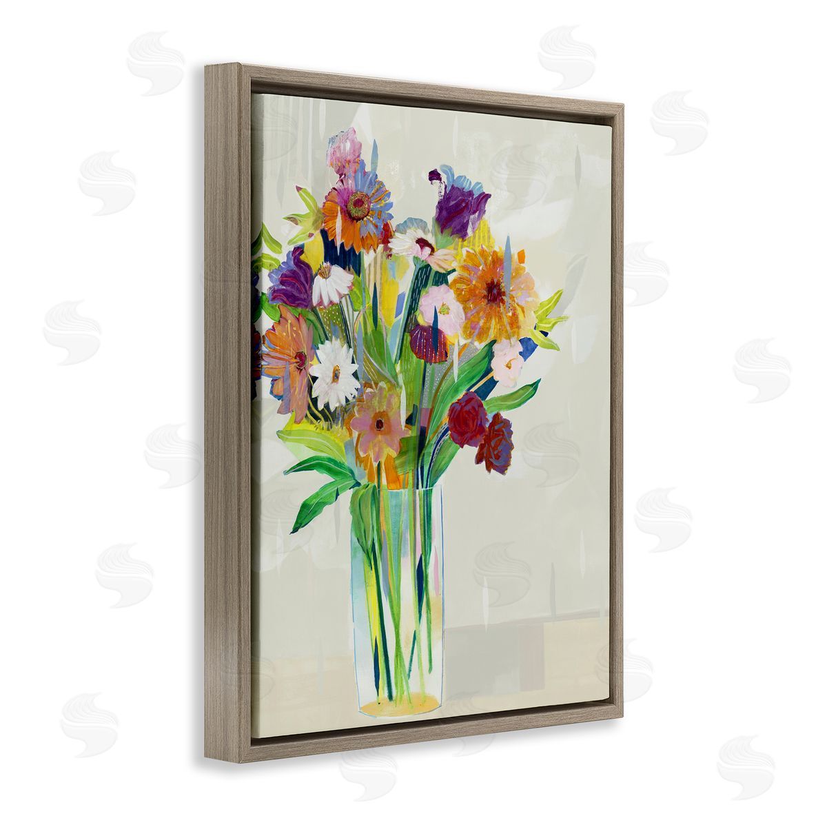 Jill Martin Bright Flower Assortment Vase Canvas Wall Art Print