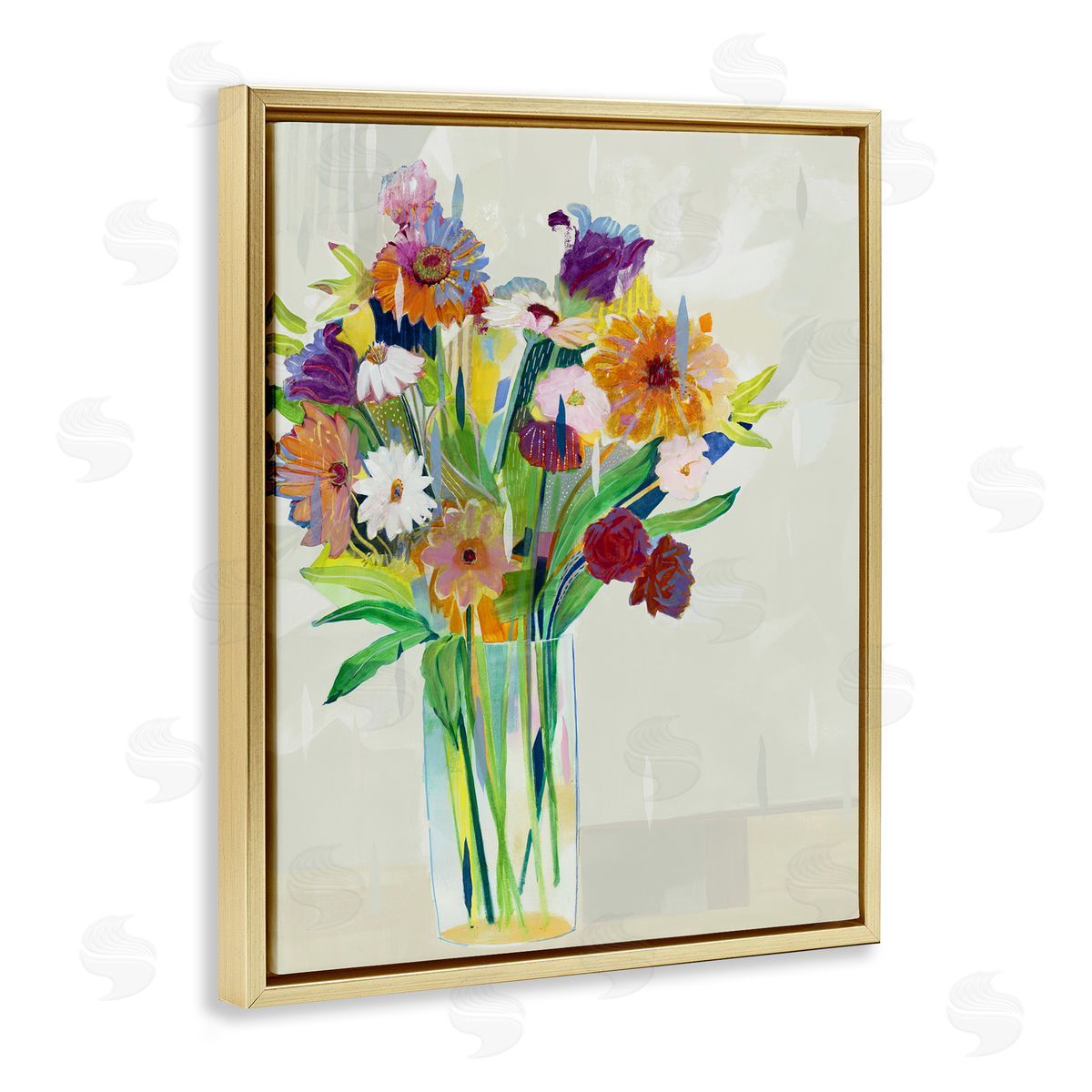 Jill Martin Bright Flower Assortment Vase Canvas Wall Art Print