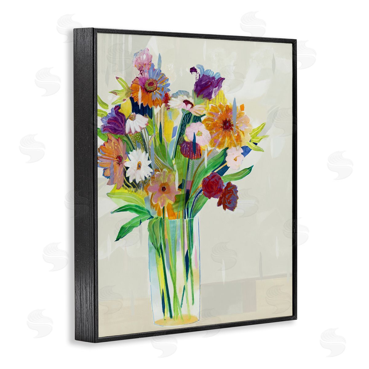 Jill Martin Bright Flower Assortment Vase Canvas Wall Art Print