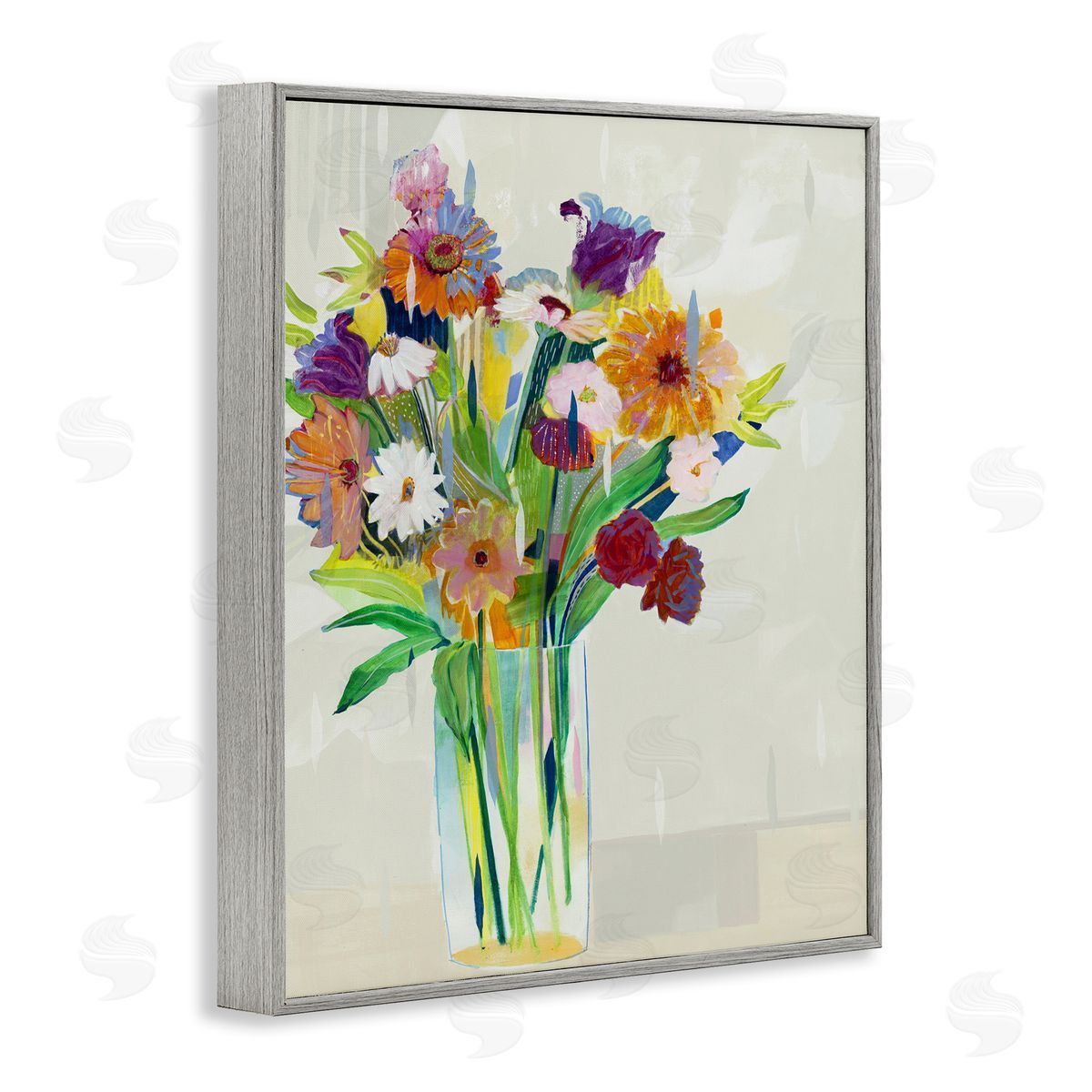 Jill Martin Bright Flower Assortment Vase Canvas Wall Art Print