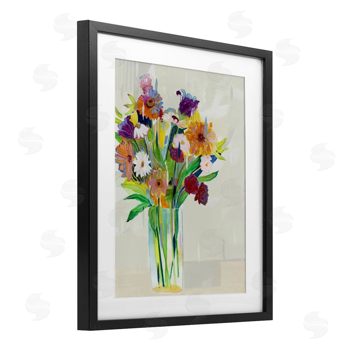 Jill Martin Bright Flower Assortment Vase Canvas Wall Art Print