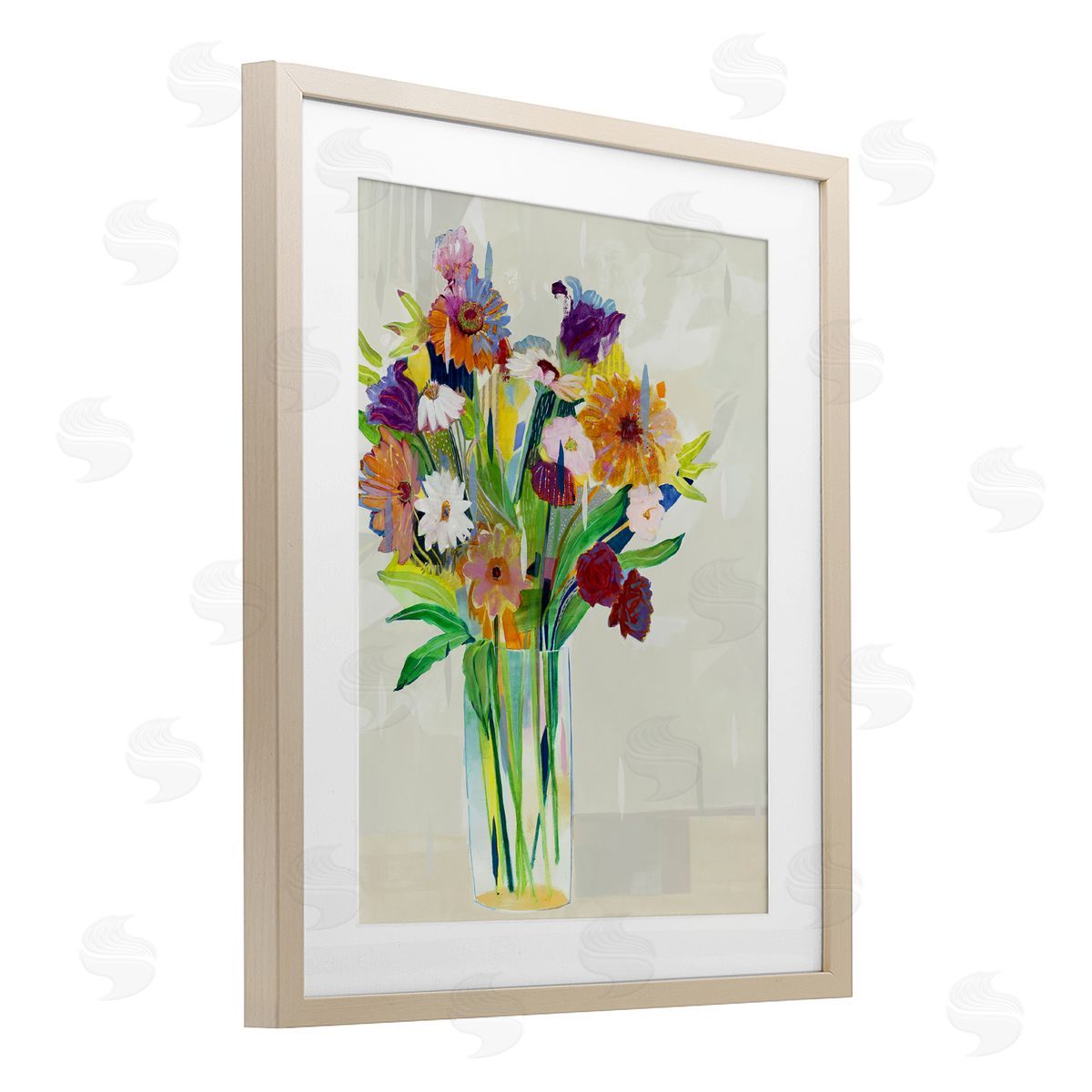 Jill Martin Bright Flower Assortment Vase Canvas Wall Art Print