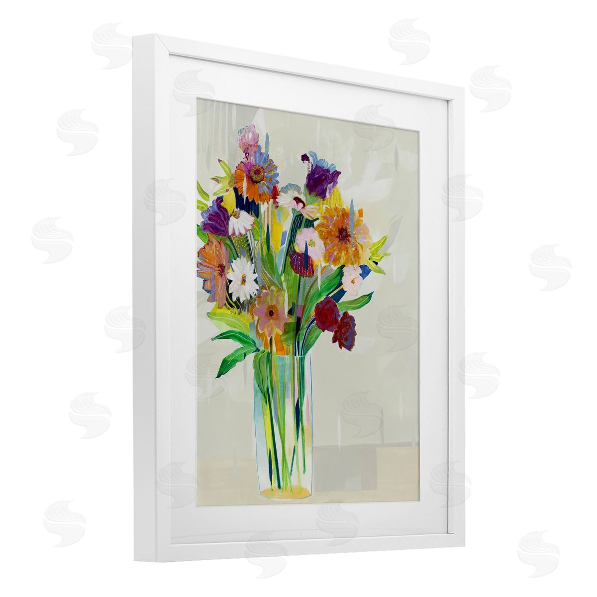 Jill Martin Bright Flower Assortment Vase Canvas Wall Art Print