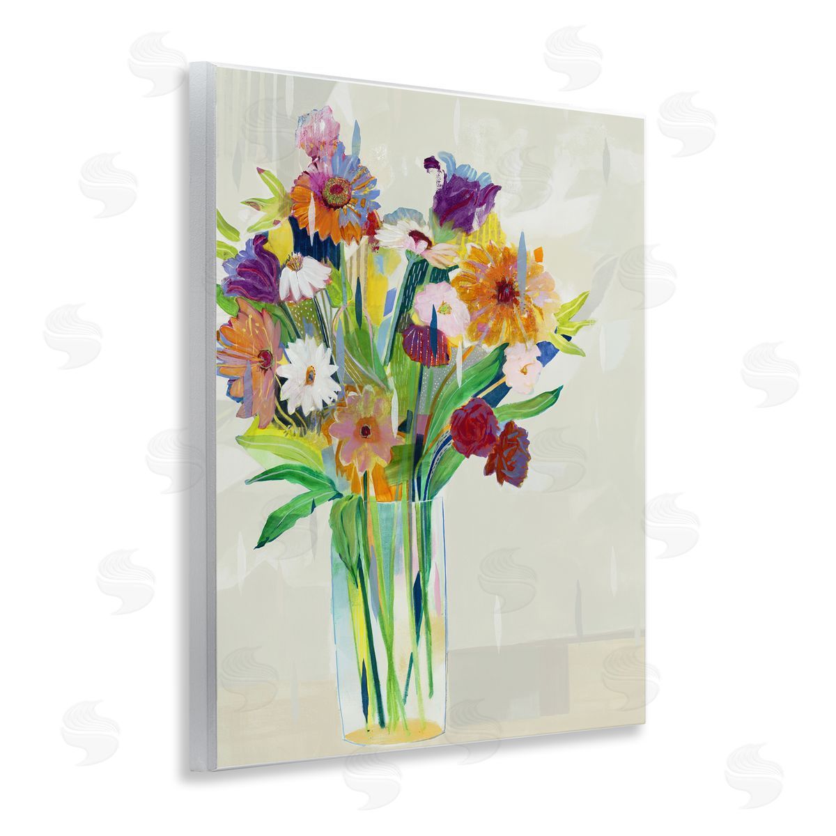Jill Martin Bright Flower Assortment Vase Canvas Wall Art Print