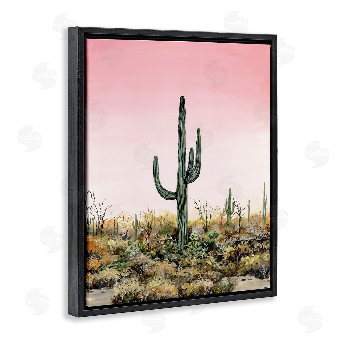Georgie Harrison Saguaro Glow Cactus Canvas Wall Art Print