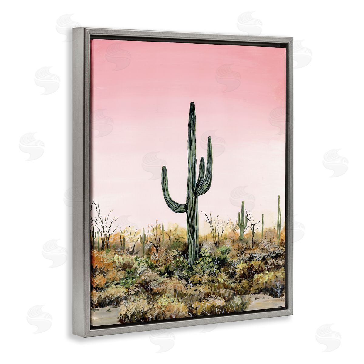Georgie Harrison Saguaro Glow Cactus Canvas Wall Art Print