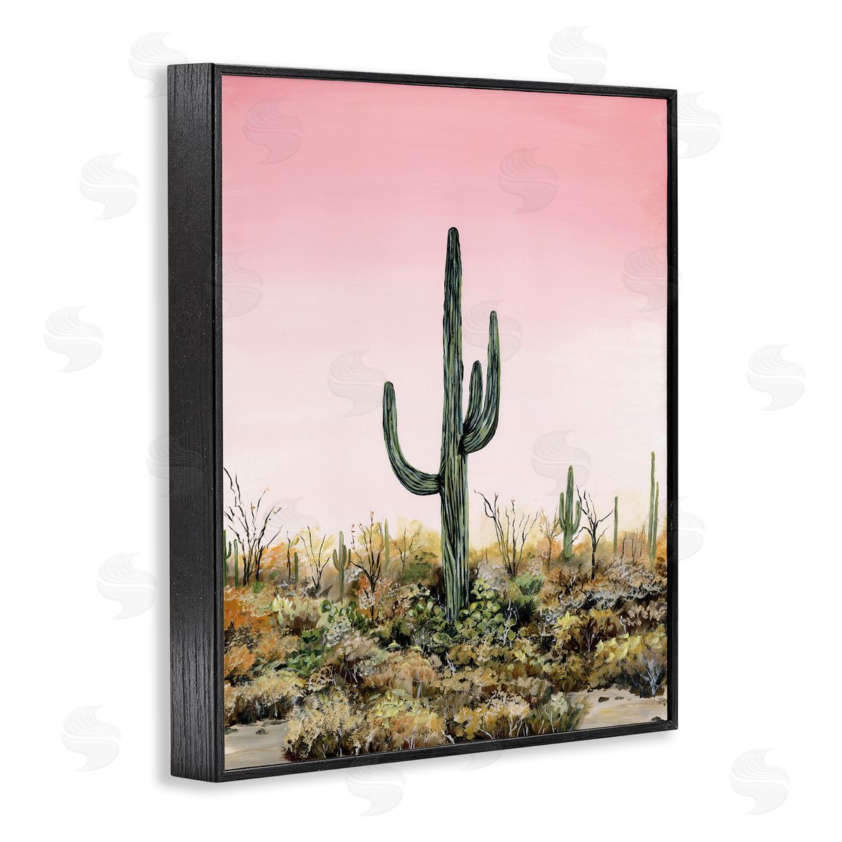 Georgie Harrison Saguaro Glow Cactus Canvas Wall Art Print