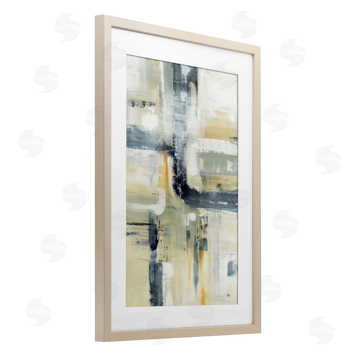 Lisa Ridgers Expressive Subtle Neutrals Canvas Wall Art Print