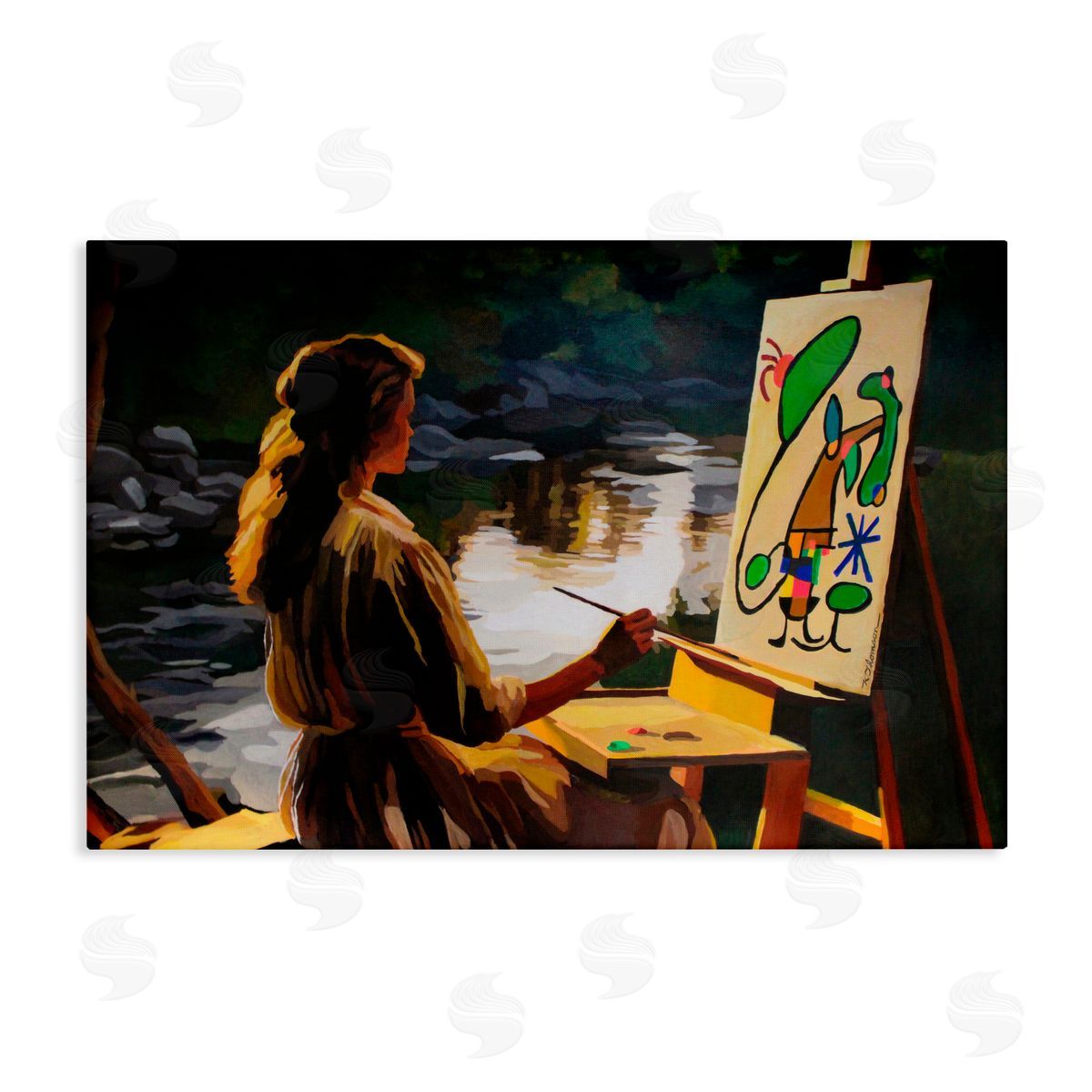 Keith Thomson Abstract Landscape Painter's Easel Canvas Wall Art Print