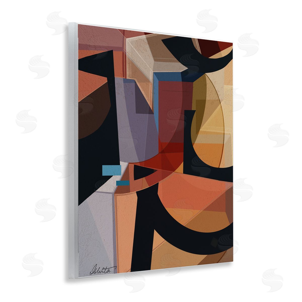 Ishita Banerjee Series of Shapes Canvas Wall Art Print