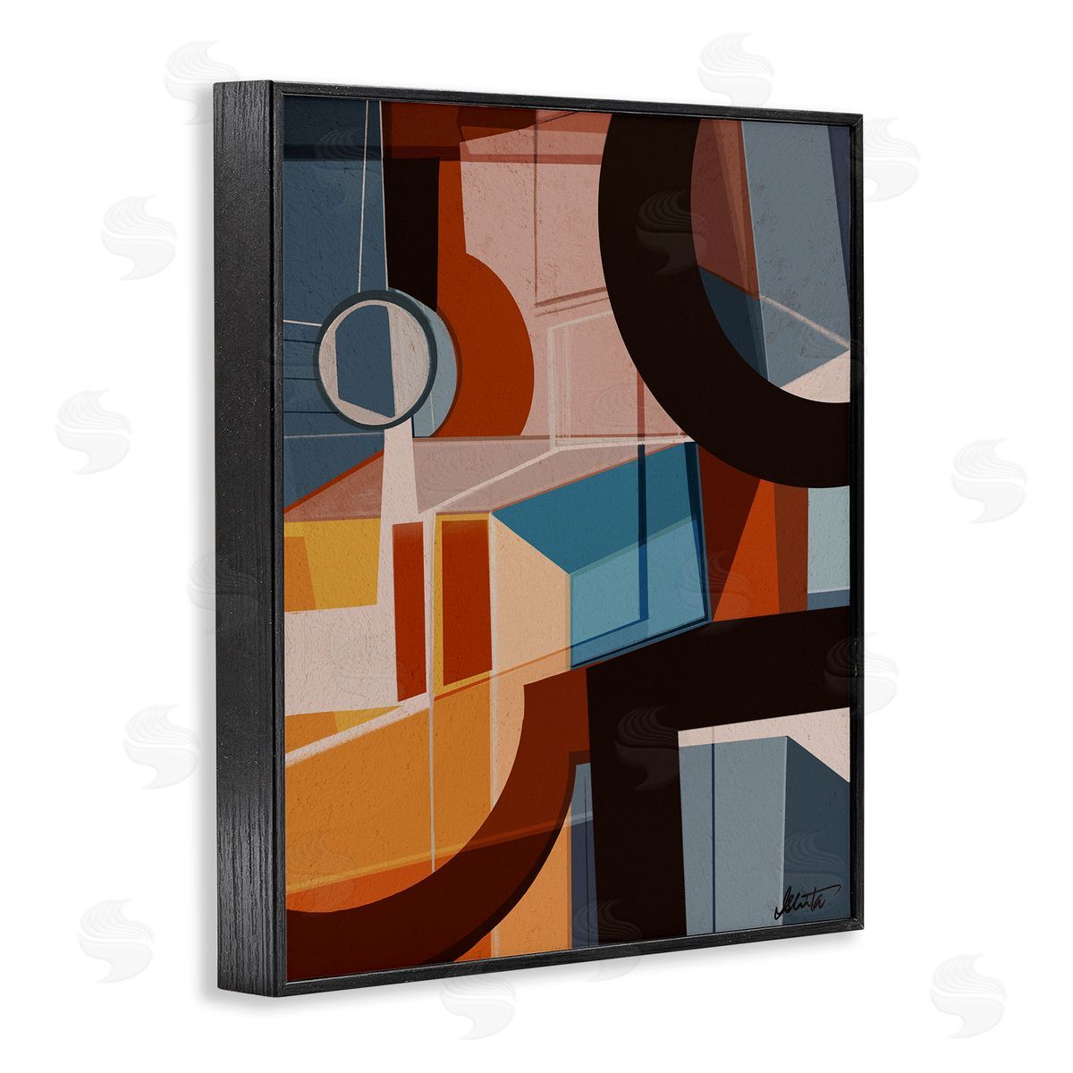 Ishita Banerjee Angled Shapes Collection Canvas Wall Art Print