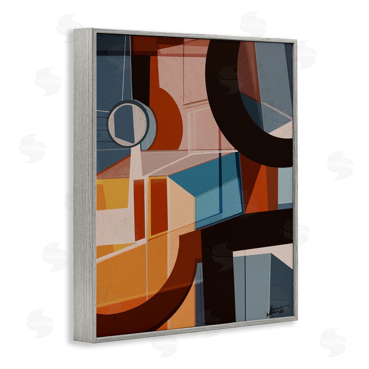 Ishita Banerjee Angled Shapes Collection Canvas Wall Art Print