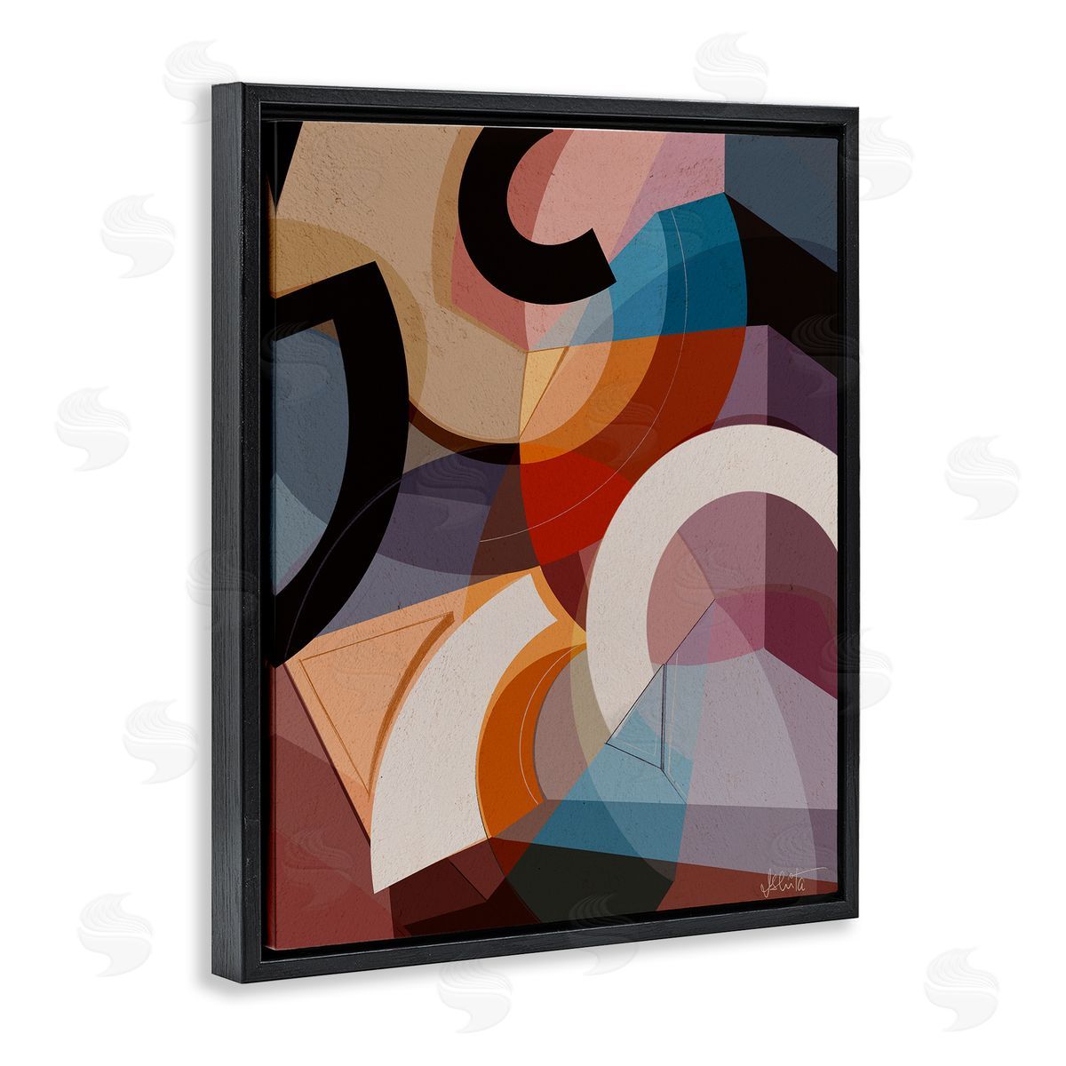 Ishita Banerjee Arched Shapes Composition Canvas Wall Art Print