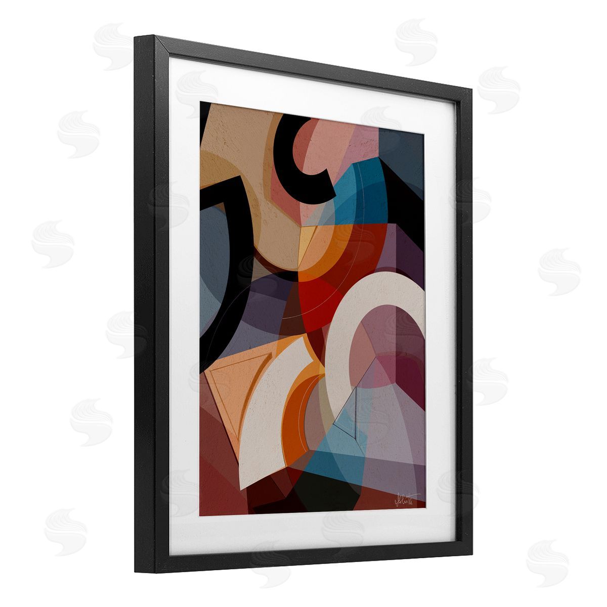 Ishita Banerjee Arched Shapes Composition Canvas Wall Art Print