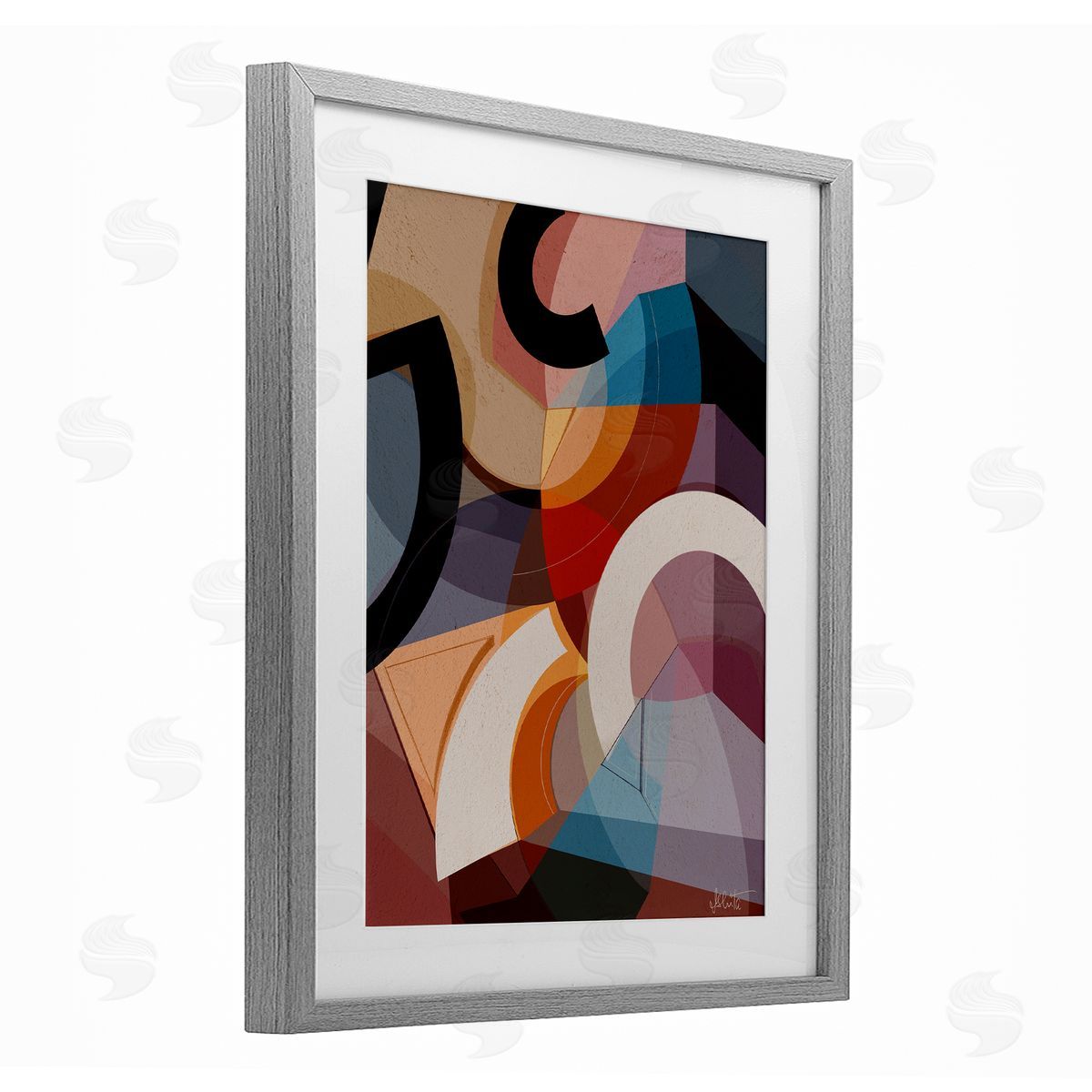Ishita Banerjee Arched Shapes Composition Canvas Wall Art Print