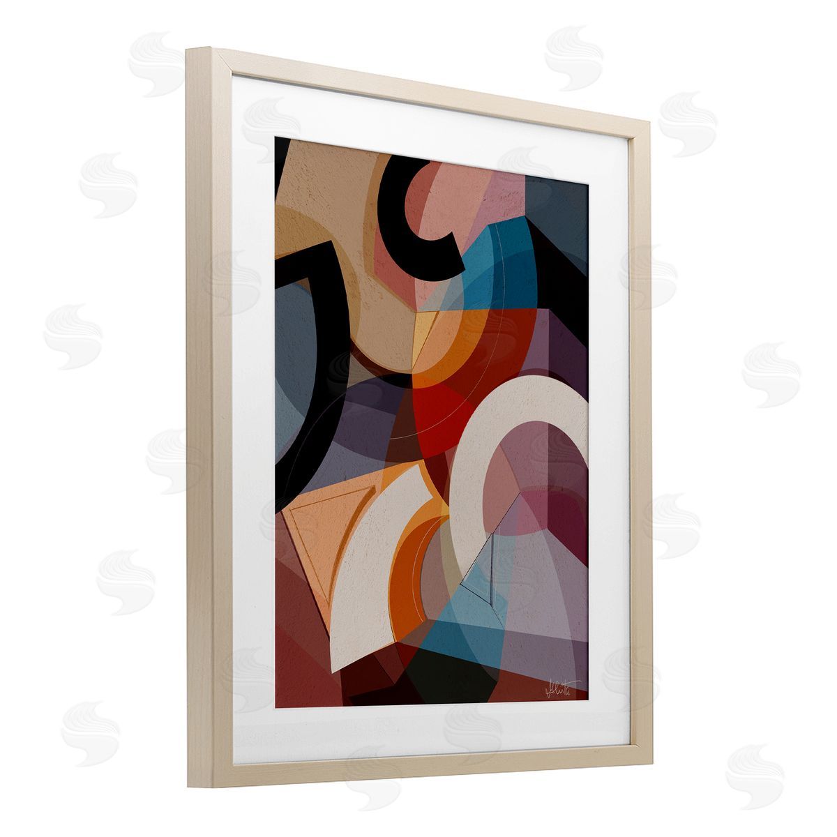 Ishita Banerjee Arched Shapes Composition Canvas Wall Art Print