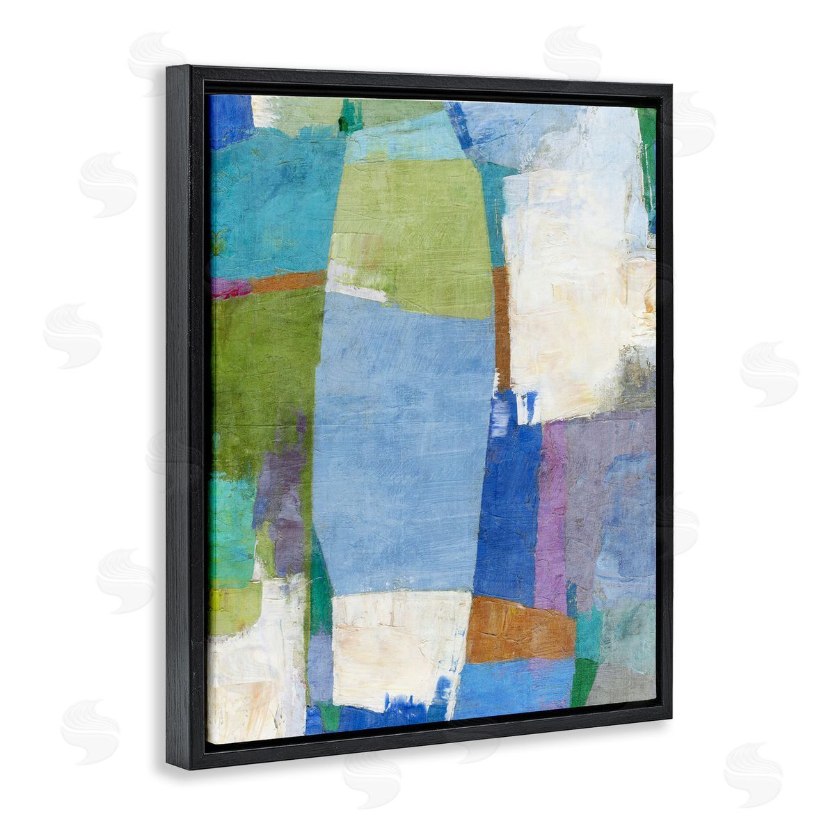 Suzanne Nicoll Blue Road Brushed Abstract Canvas Wall Art Print