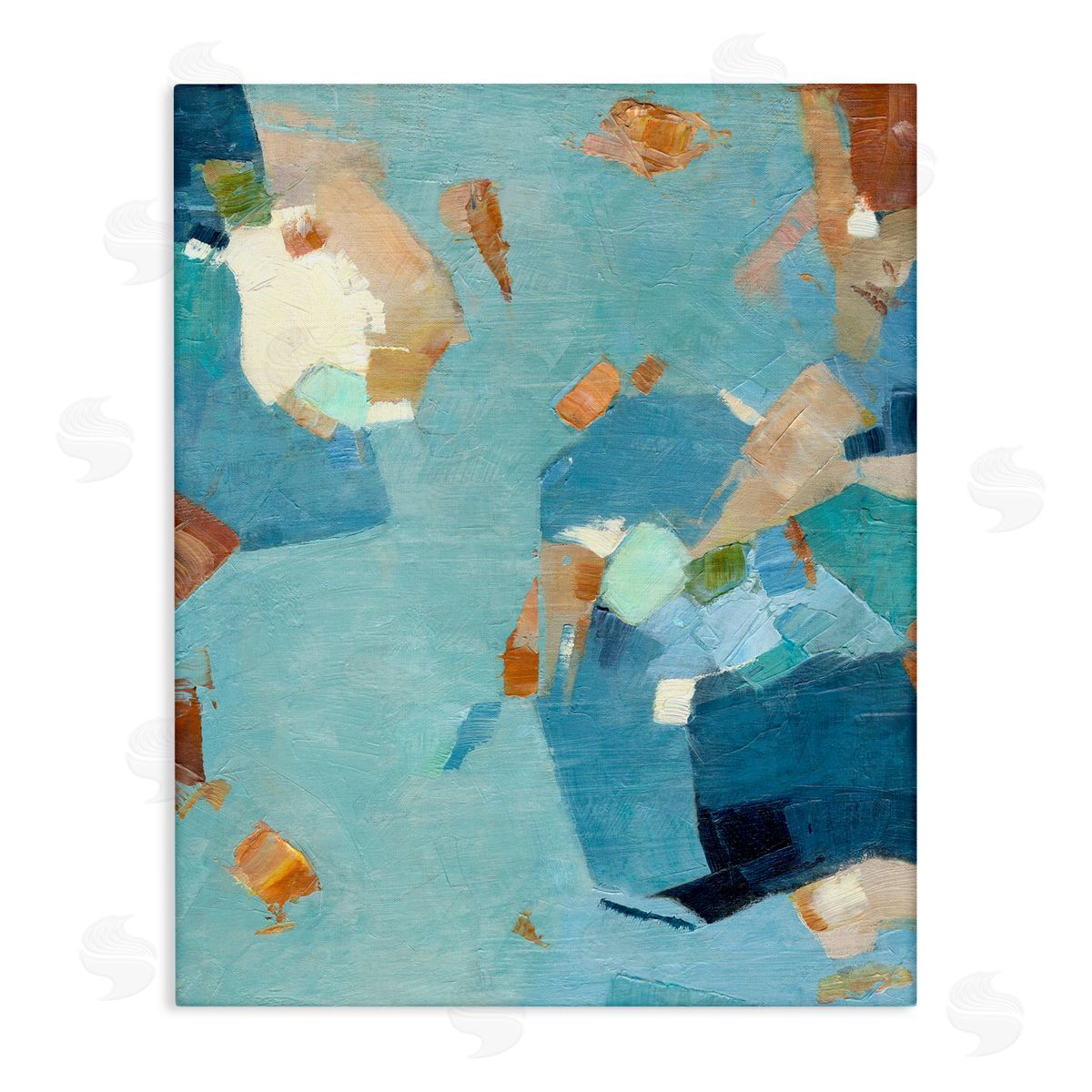 Suzanne Nicoll Blue Moon Organic Abstraction Canvas Wall Art Print