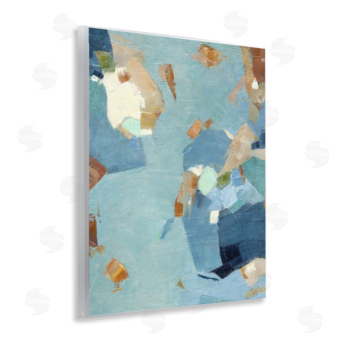 Suzanne Nicoll Blue Moon Organic Abstraction Canvas Wall Art Print