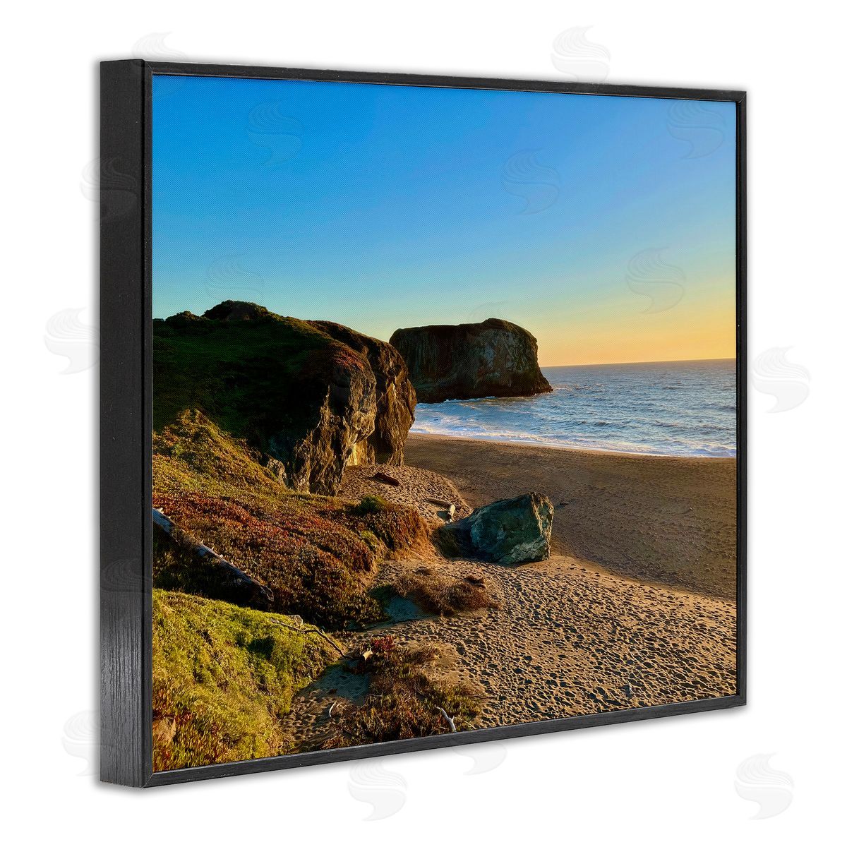 Nicole Dell Goat Rock Beach Sunrise Canvas Wall Art Print