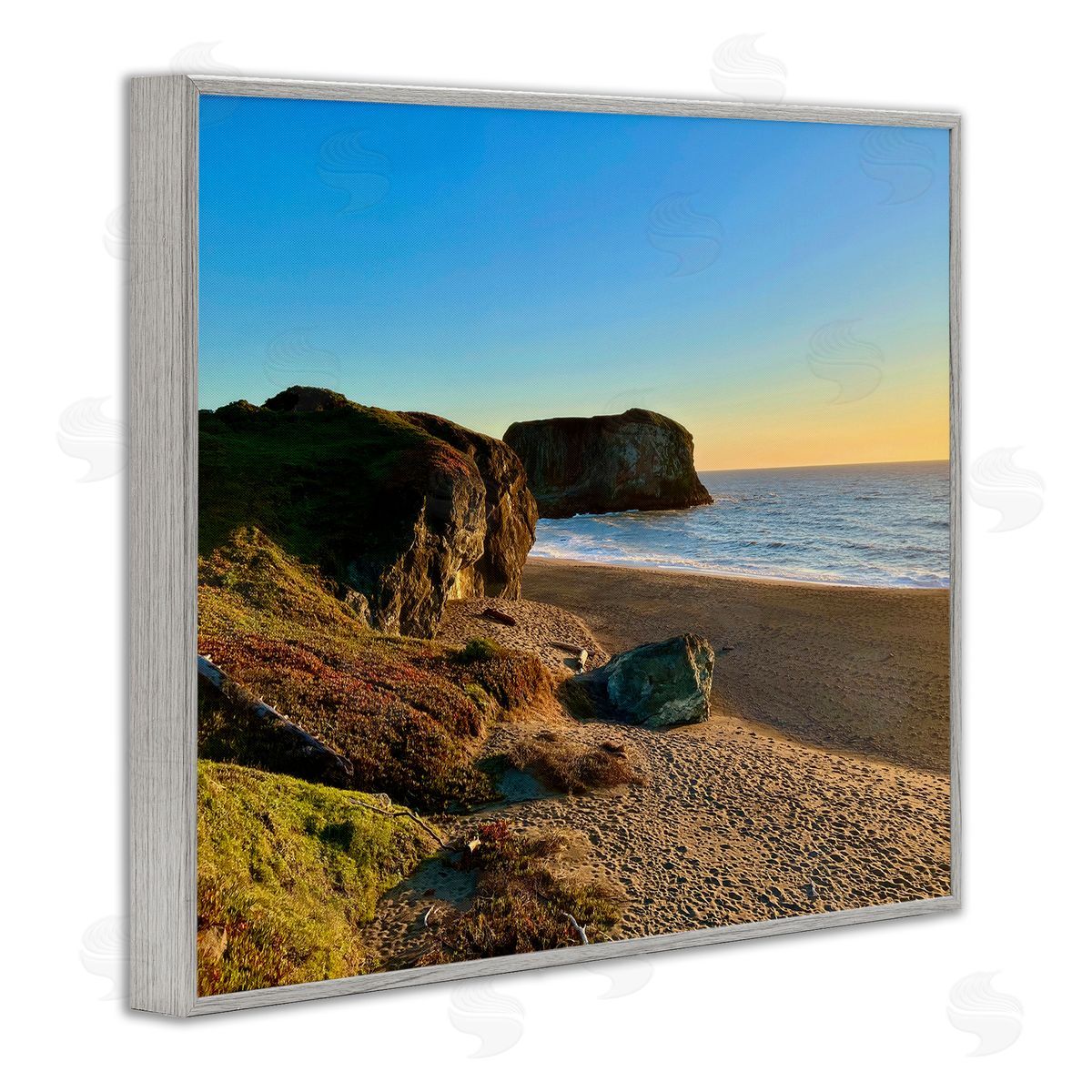Nicole Dell Goat Rock Beach Sunrise Canvas Wall Art Print