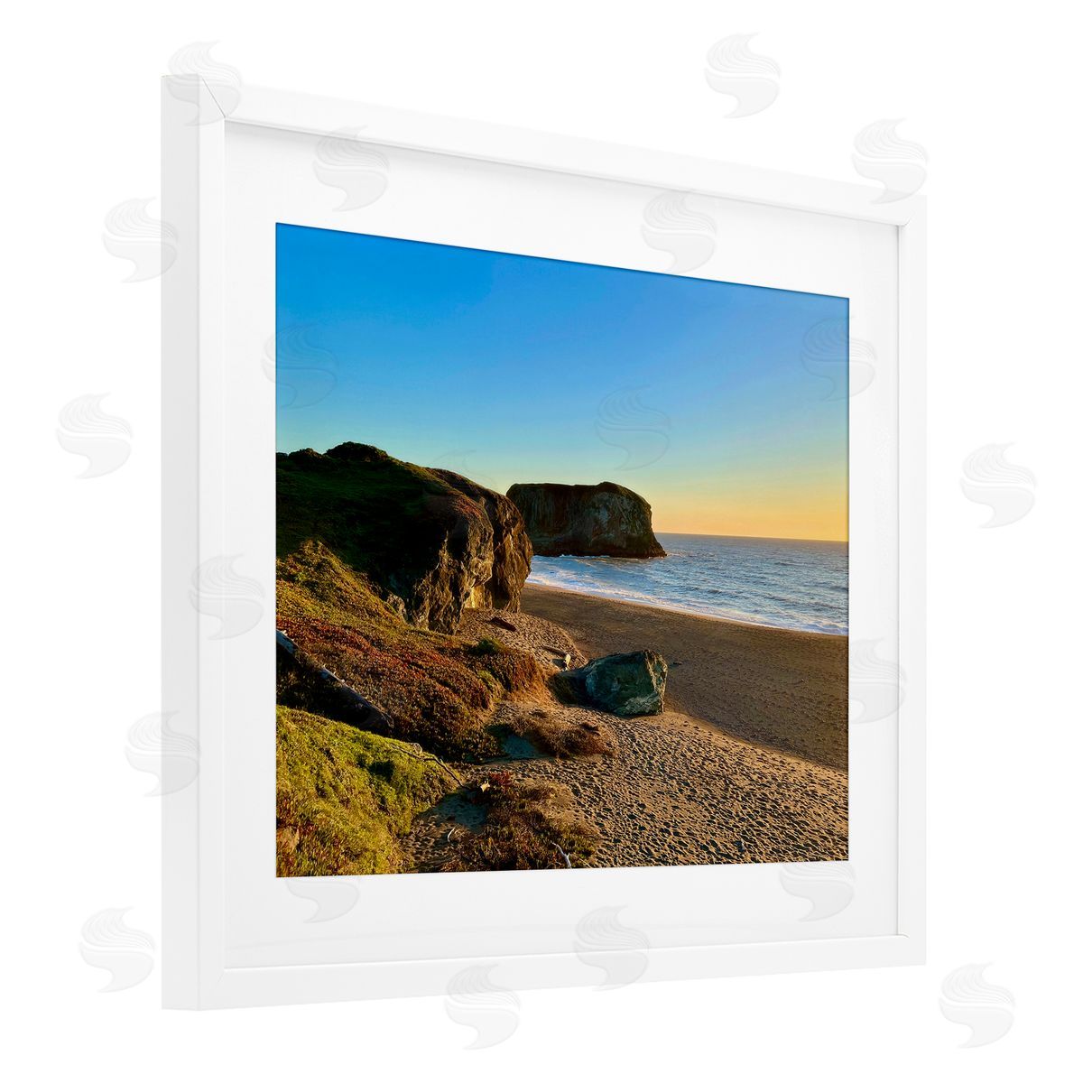 Nicole Dell Goat Rock Beach Sunrise Canvas Wall Art Print