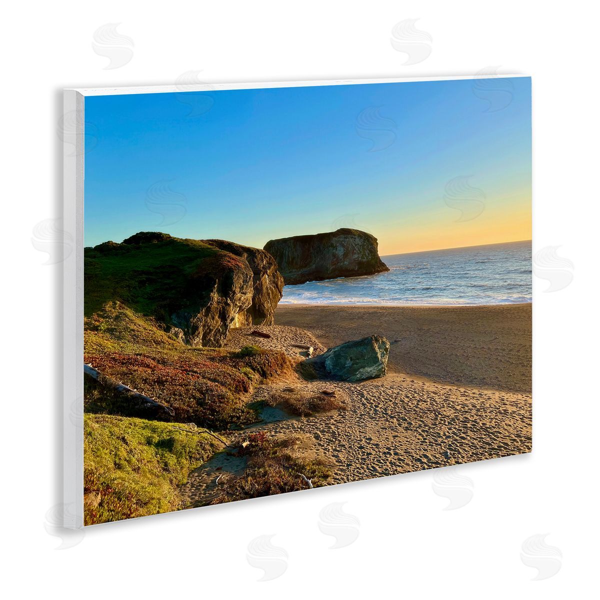 Nicole Dell Goat Rock Beach Sunrise Canvas Wall Art Print