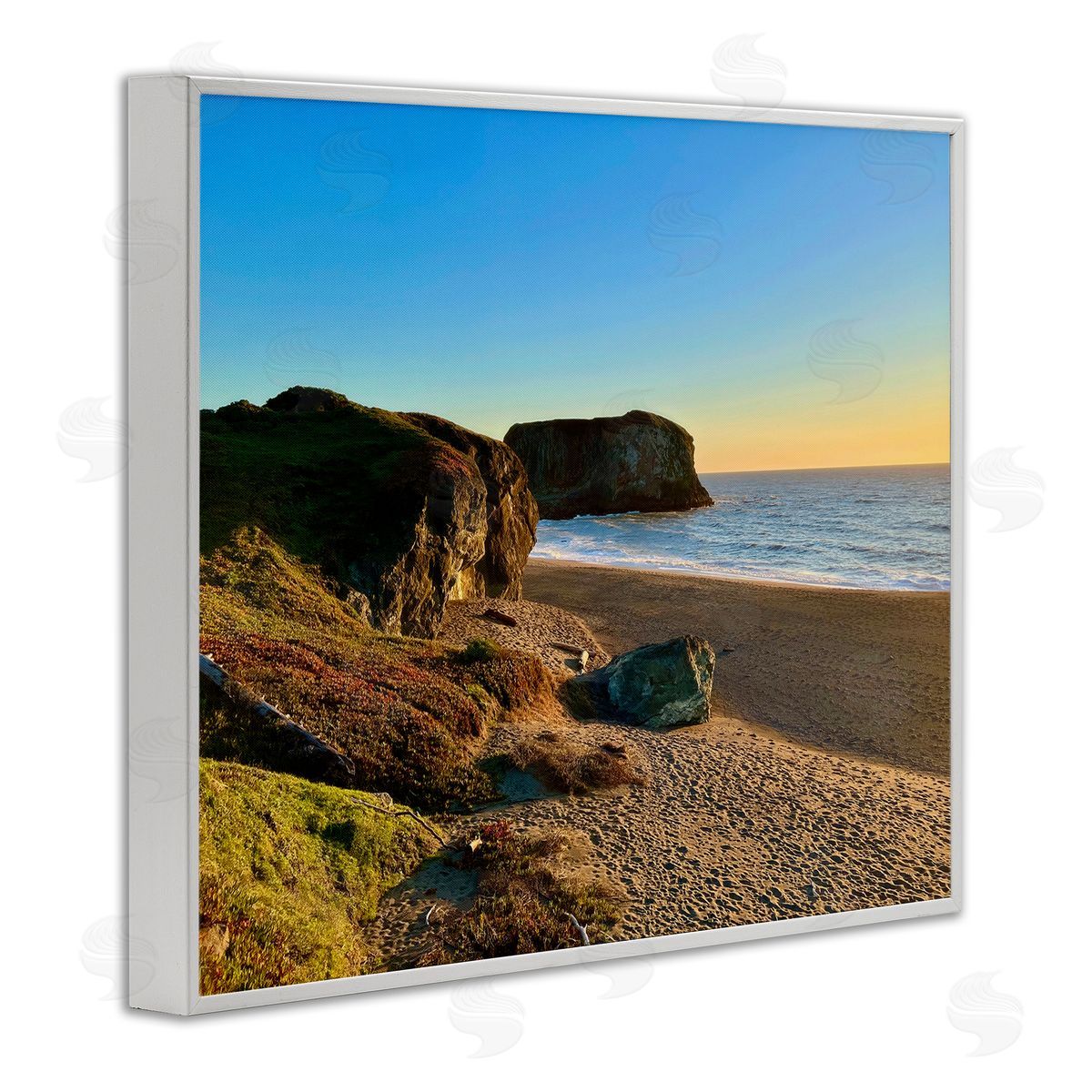 Nicole Dell Goat Rock Beach Sunrise Canvas Wall Art Print
