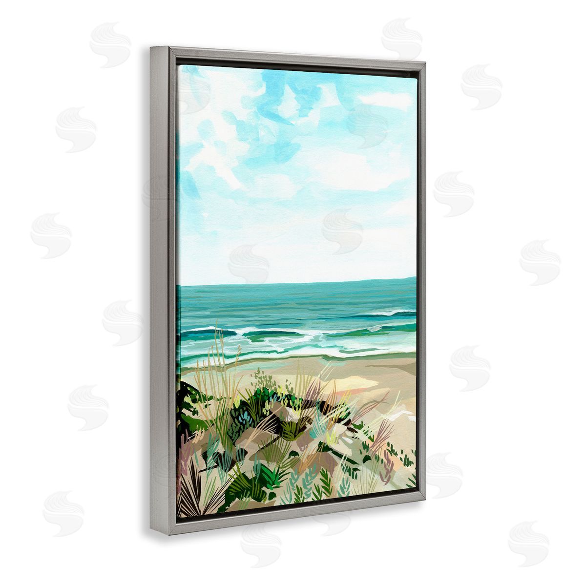 Brook Page Modern Coastal Grasses Canvas Wall Art Print