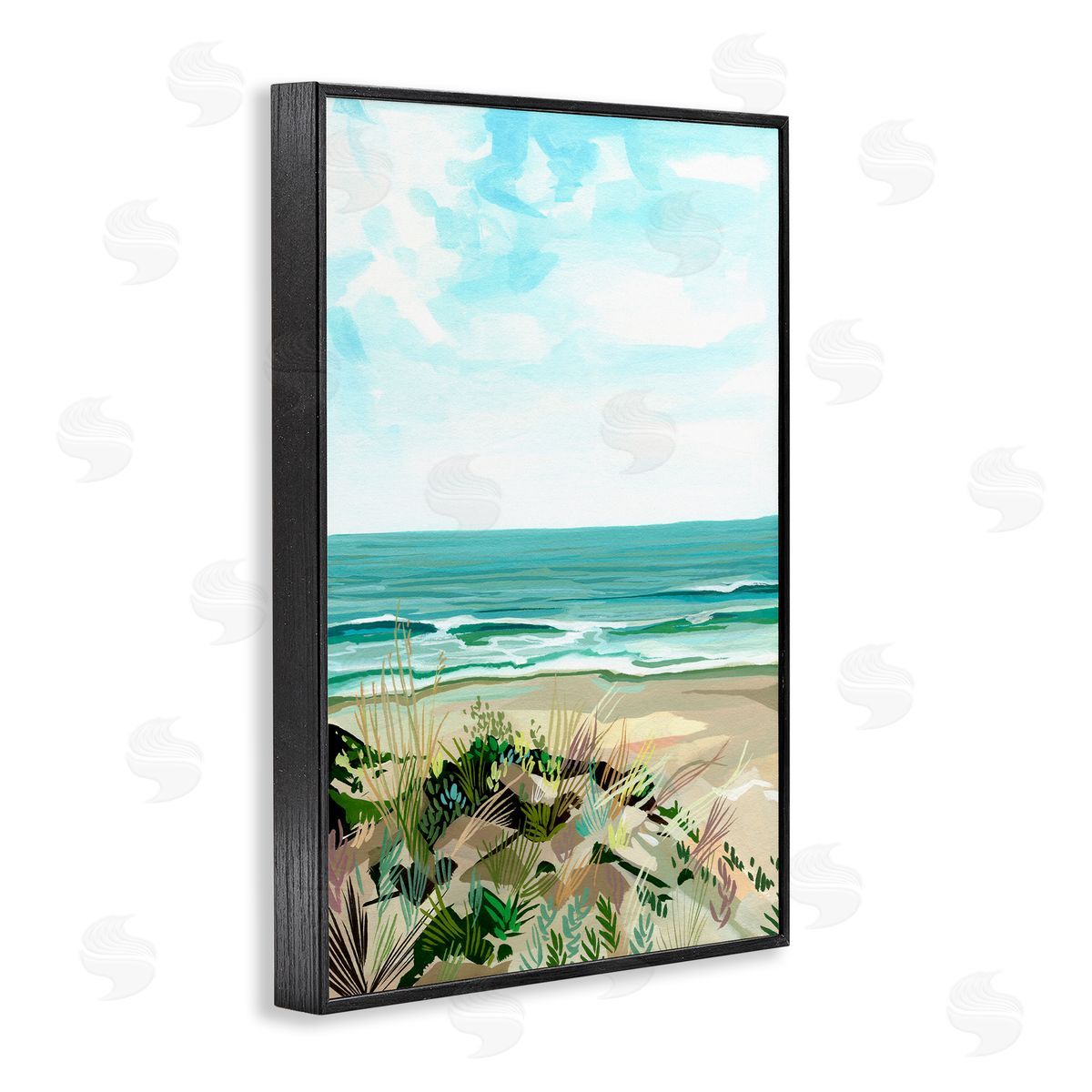 Brook Page Modern Coastal Grasses Canvas Wall Art Print