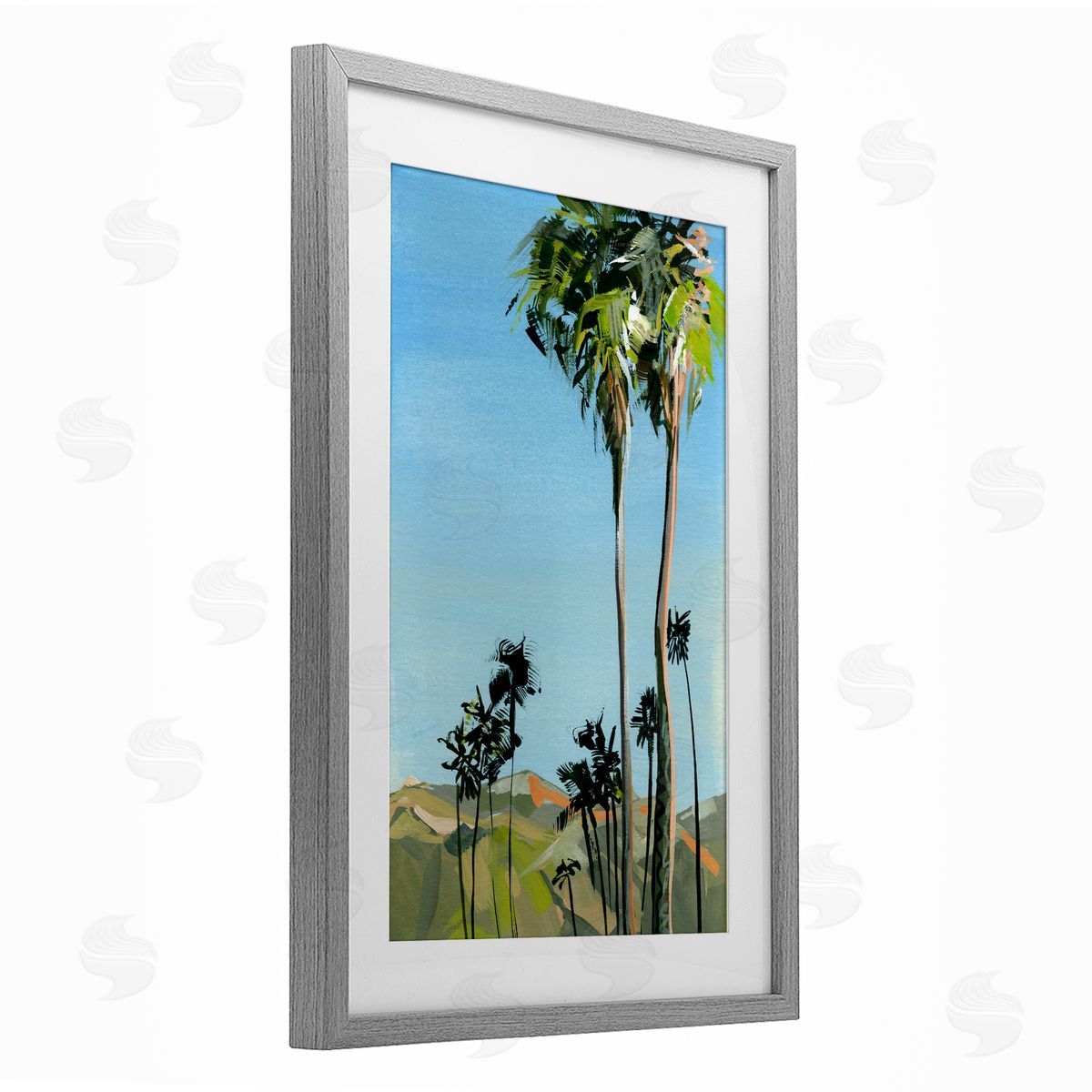 Brook Page Scenic Tall LA Palms Canvas Wall Art Print