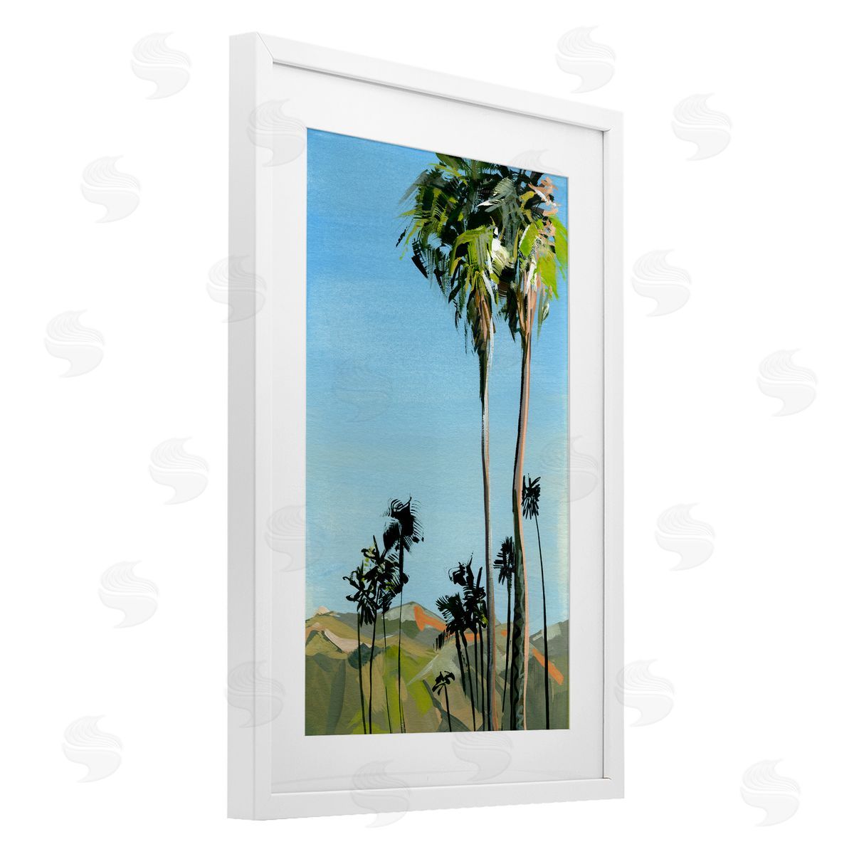 Brook Page Scenic Tall LA Palms Canvas Wall Art Print