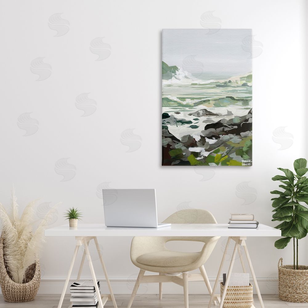 Brook Page Coastal Waves & Rocks Impression Canvas Art on Wall