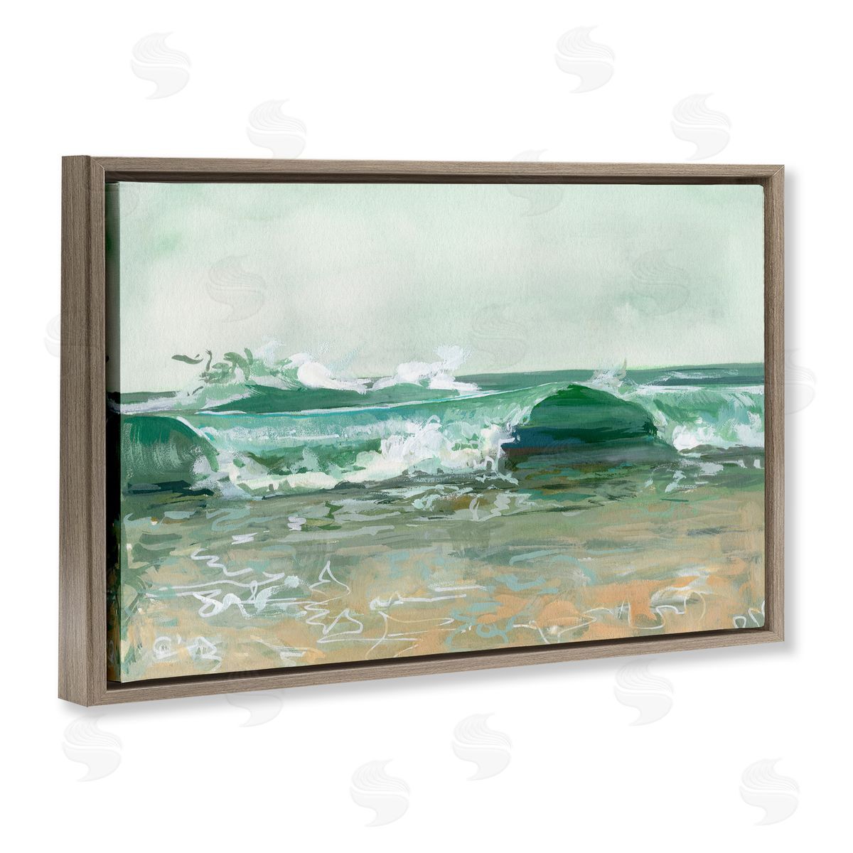 Brook Page Breaking Waves Seascape Canvas Wall Art Print
