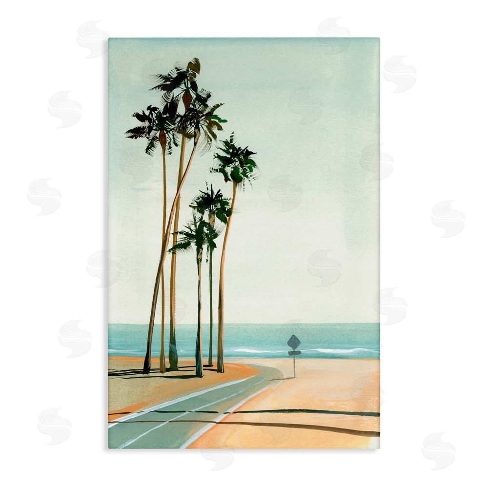 Brook Page Six Palms Seaside Road Canvas Wall Art Print