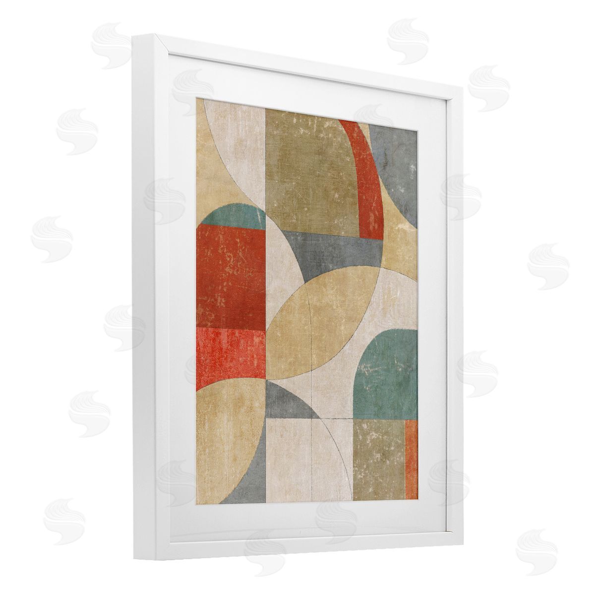 Suzanne Nicoll Retro Arches Collage Canvas Wall Art Print