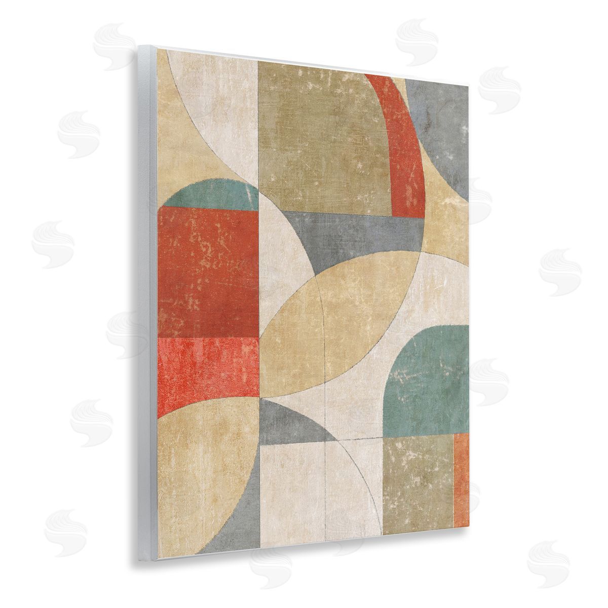 Suzanne Nicoll Retro Arches Collage Canvas Wall Art Print