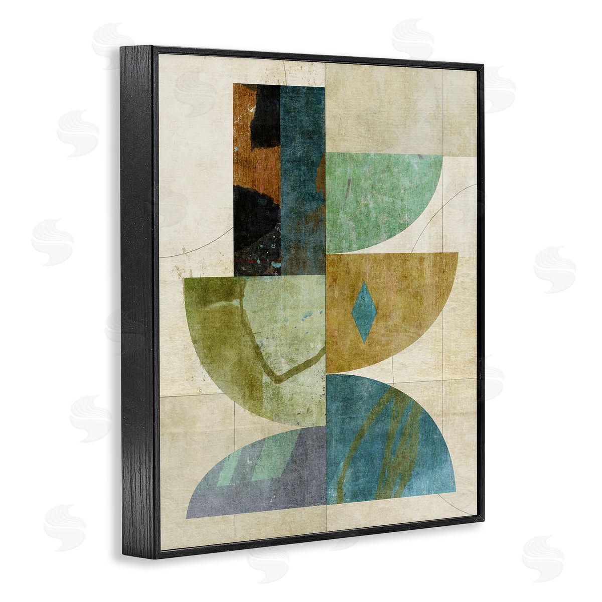 Suzanne Nicoll Rustic Curved Arc Shapes Canvas Wall Art Print