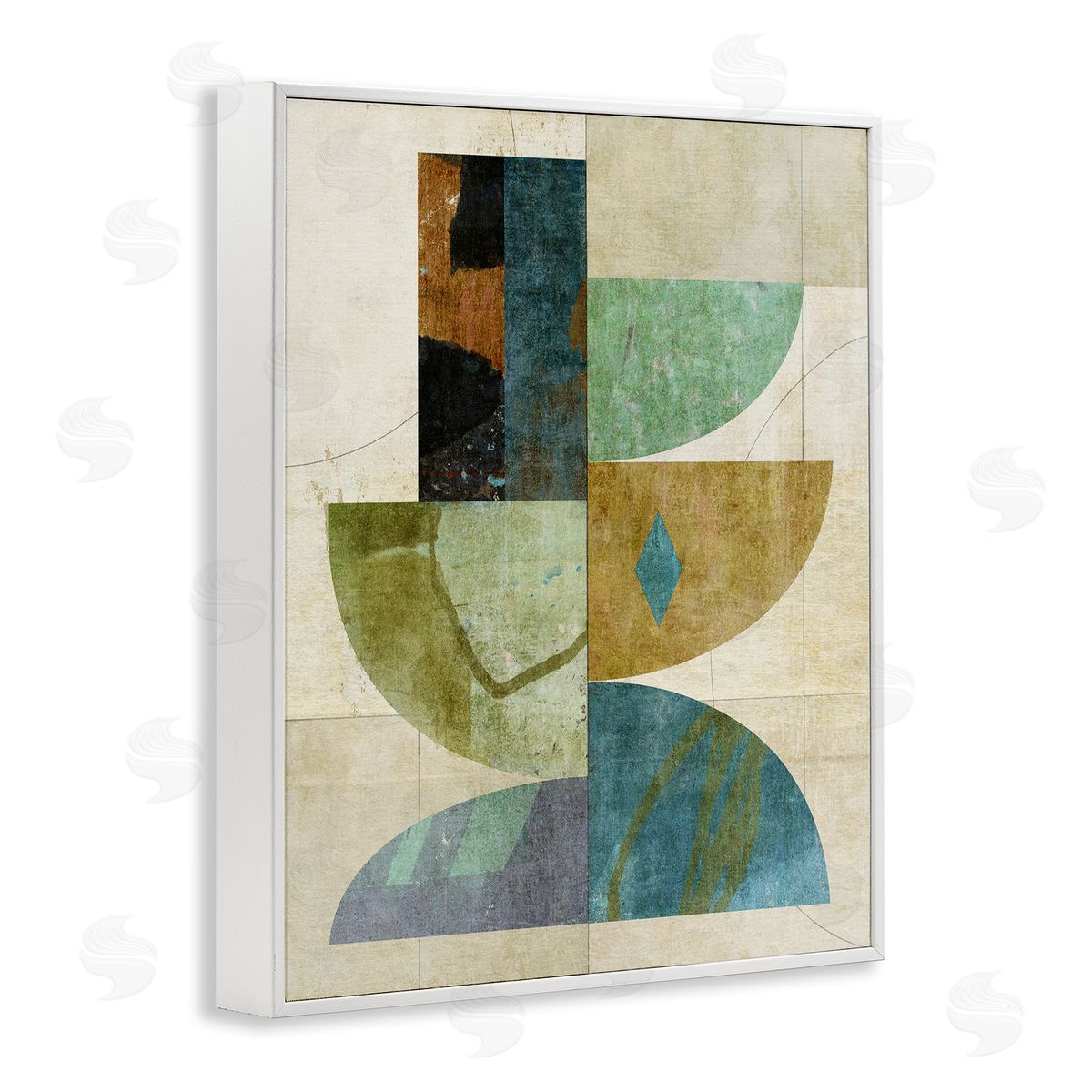 Suzanne Nicoll Rustic Curved Arc Shapes Canvas Wall Art Print